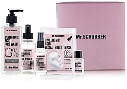 Набір - Mr.Scrubber "Hyaluronic acid" (gel/400 ml + tonic/30 ml + spray/150 ml + serum/30 ml + sh/mask/15 ml) — фото N1