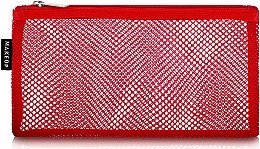 Косметичка дорожная, красная "Red mesh", 22 x 10см - MAKEUP — фото N1