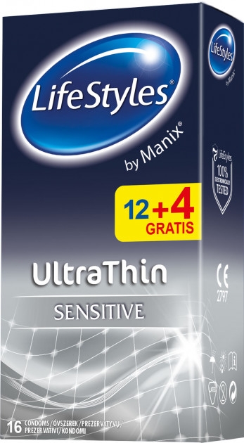Презервативи, 16 шт. - LifeStyles Ultrathin — фото N1