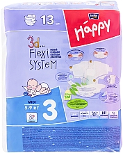 Дитячі підгузки "Happy" Midi 3 (5-9 кг, 13 шт.) - Bella Baby — фото N3