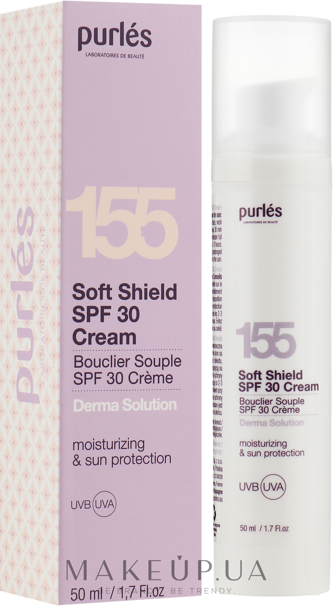 Увлажняющий солнцезащитный крем - Purles Derma Solution 155 Soft Shield Cream Spf30 — фото 50ml