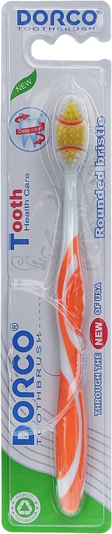 Зубна щітка з гнучкою головкою, помаранчева - Dorco — фото N1