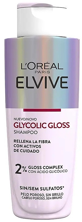 Шампунь живильний і розгладжувальний - L’Oréal Paris Elvive Glycolic Gloss Shampoo — фото N1