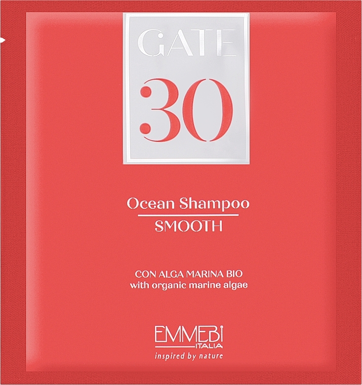 Выравнивающий шампунь для волос - Emmebi Italia Gate 30 Wash Ocean Shampoo Smooth (пробник) — фото N1