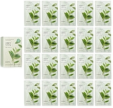 Набор тканевая маска для лица "Зеленый чай" - Mizon Joyful Time Essence Mask (20x23g) — фото N1