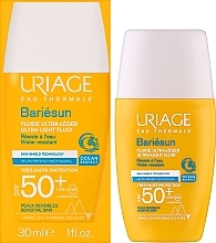 Солнцезащитный флюид крем для лица - Uriage Bariesun Ultra-Light Fluid SPF50+ — фото N2