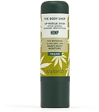 Бальзам для губ з олією насіння коноплі - The Body Shop Hemp Heavy Duty Lip Care — фото N1