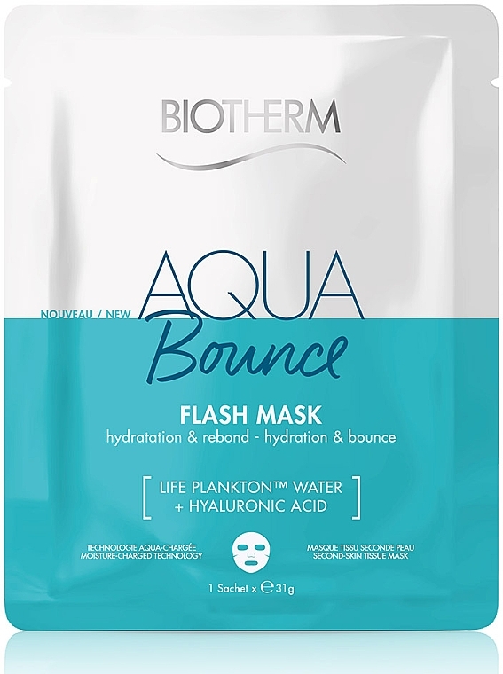 Зволожувальна тканинна маска для пружності шкіри обличчя - Biotherm Aqua Bounce Flash Mask — фото N1