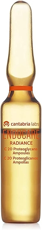 Ампули для обличчя з вітаміном С для сухої шкіри - Cantabria Labs Endocare C20 Proteoglycans Ampoules — фото N4
