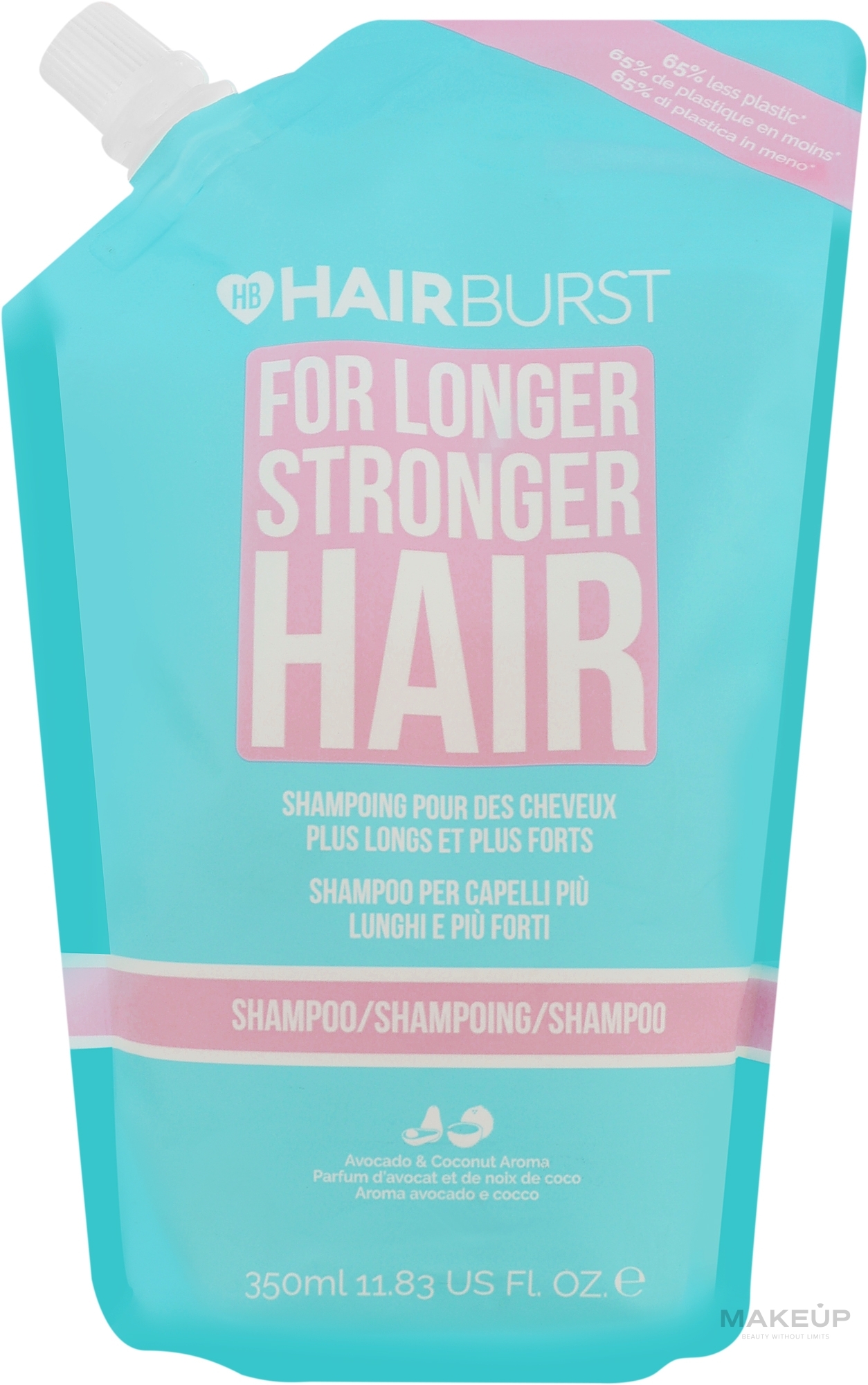 Шампунь для роста и укрепления волос - Hairburst Longer Stronger Hair Shampoo (дой-пак) — фото 350ml