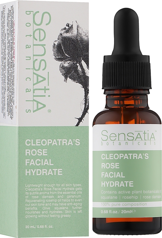 УЦІНКА Зволожувальна олія для обличчя «Троянда Клеопатри» - Sensatia Botanicals Cleopatra's Rose Facial Hydrate * — фото N2