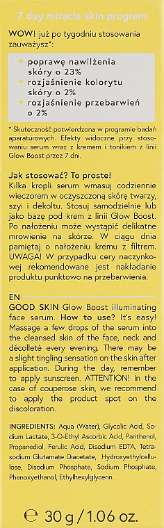 Осветляющая сыворотка с гликолевой кислотой - Bielenda Good Skin Glow Boost Illuminating Face Serum — фото N3