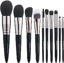Набор кистей для макияжа, 10 шт - Eigshow Beauty Light Gun Black Brush Kit — фото N1