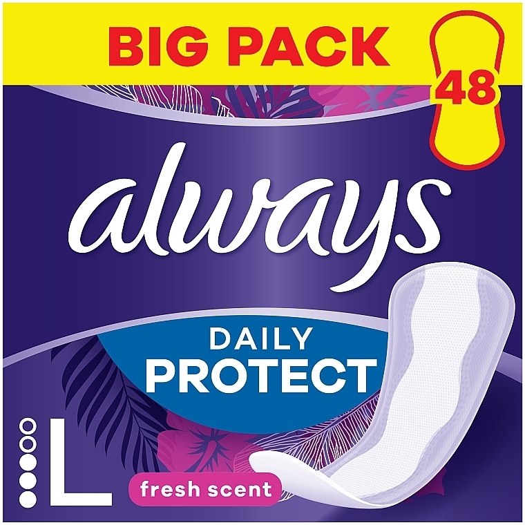 Ежедневные гигиенические прокладки, 48 шт - Always Daily Protect Fresh Scent Long — фото N1