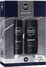 Духи, Парфюмерия, косметика Набор - NIVEA MEN Deep Clean (sh/gel/250ml + deo/150ml)