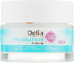 Крем концентрат заполняющий морщины 60+ - Delia Hyaluron Fusion Anti-Wrinkle-Filling Day and Night Cream Concentrate 60+ — фото N2
