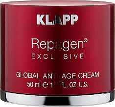Парфумерія, косметика Комплексний анти-ейдж крем - Klapp Repagen Exclusive Global Anti-Age Cream