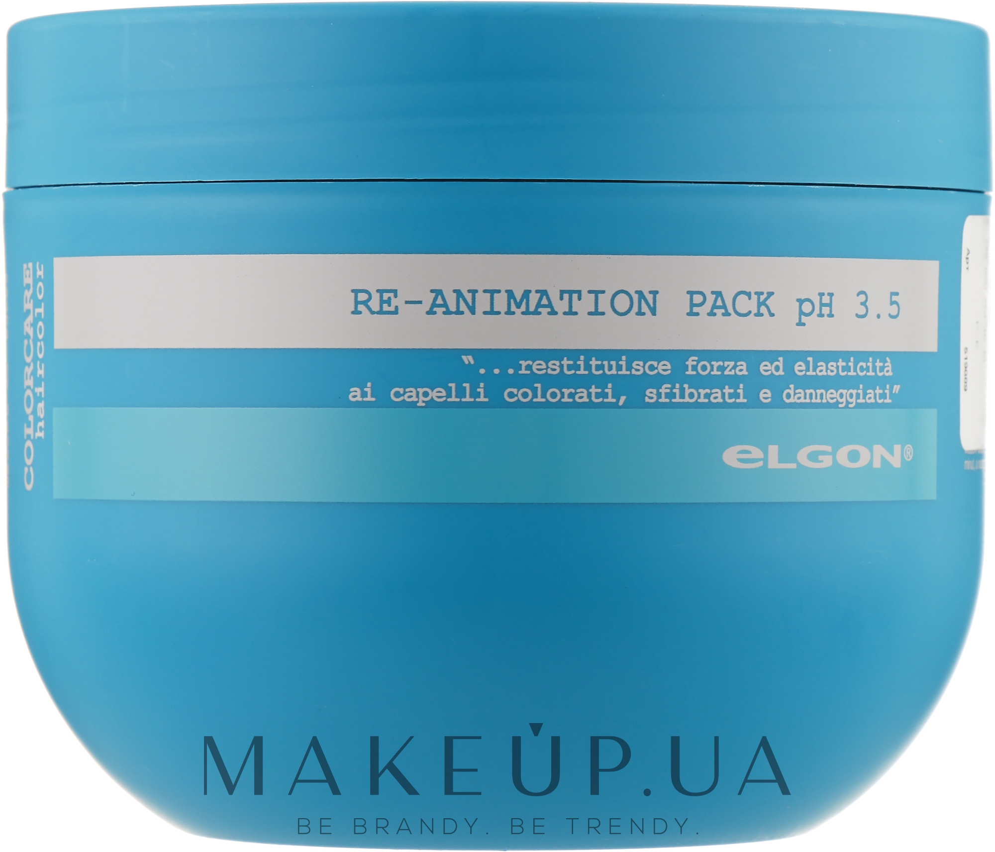 Відновлювальна маска для пошкодженого волосся - Elgon Colorcare Re-Animation Pack pH 3.5 — фото 500ml