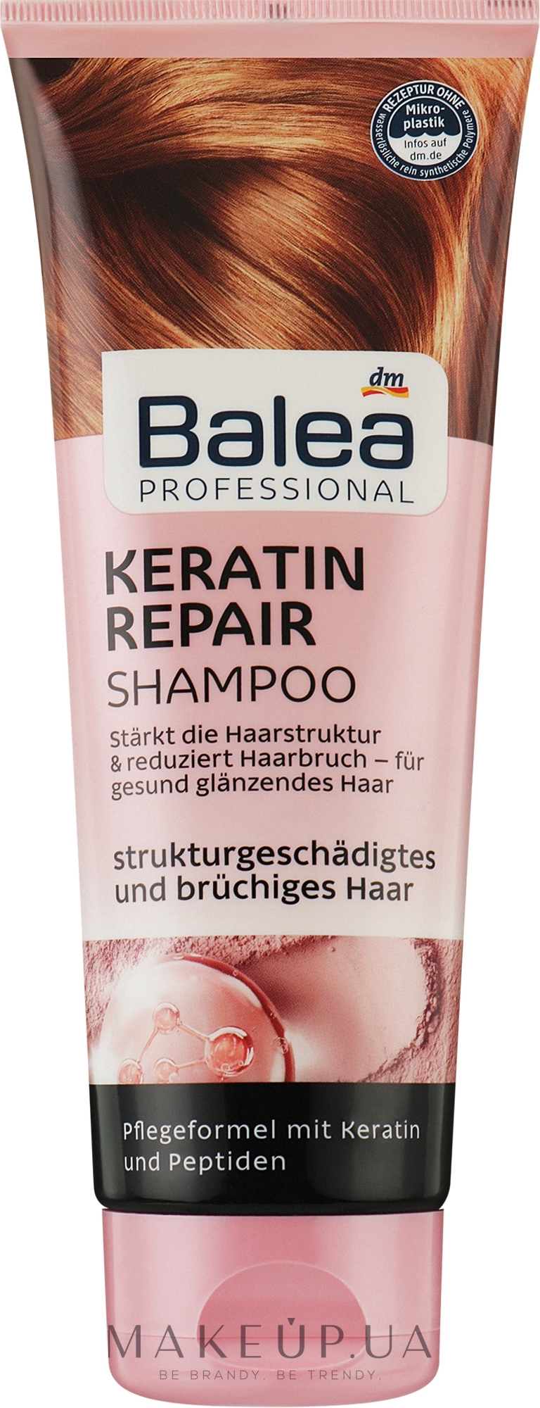 Профессиональный шампунь для ломких и структурно поврежденных волос - Balea Professional Keratin Repair Shampoo — фото 250ml