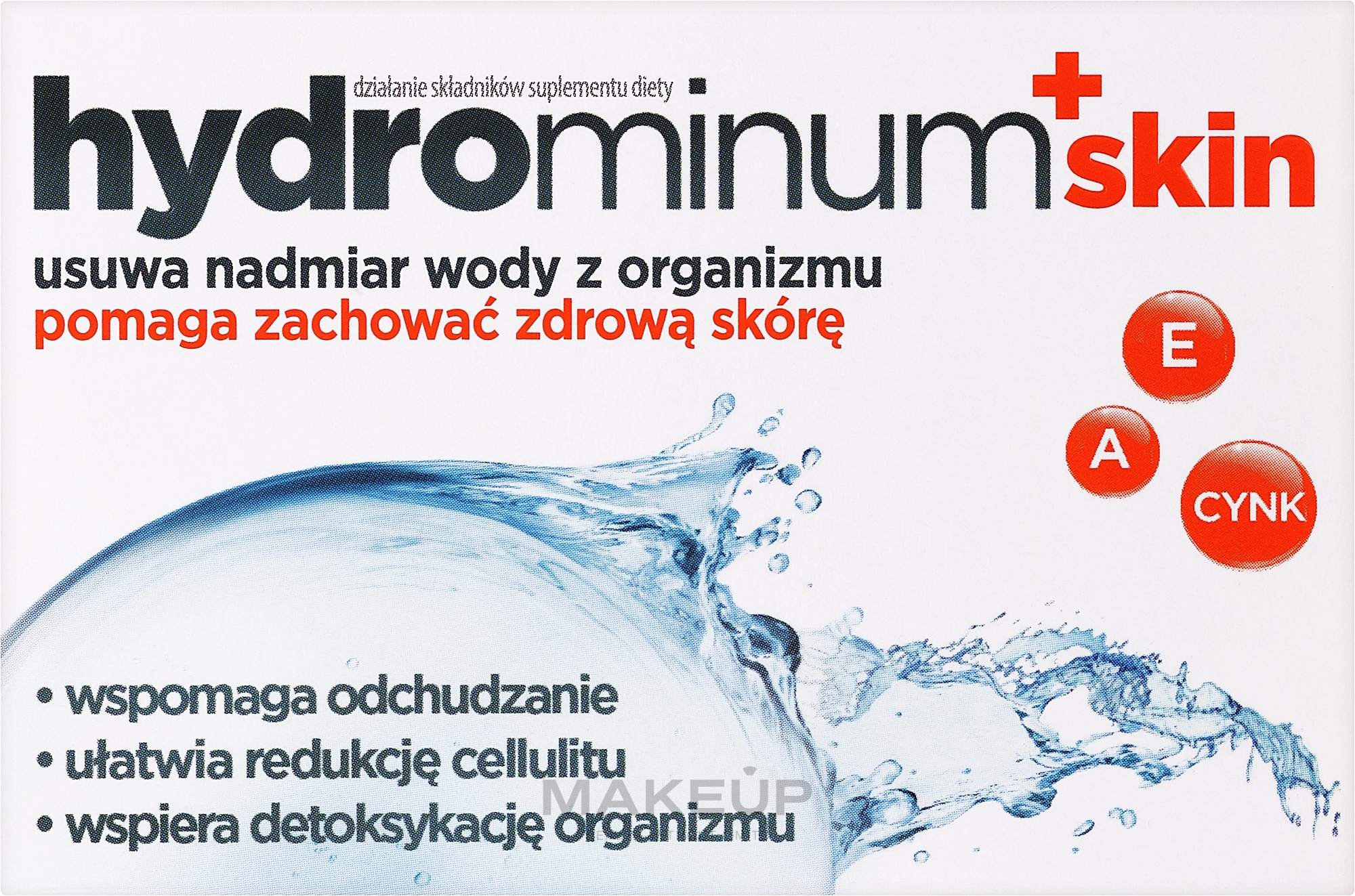 Харчова добавка в таблетках - Aflofarm Hydrominum + Skin — фото 30шт