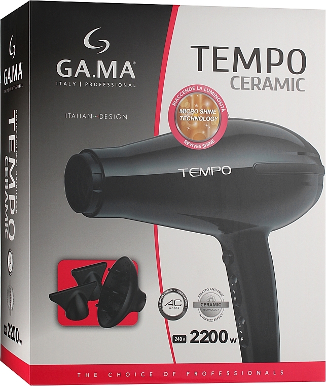 УЦЕНКА Фен для волос - GA.MA Tempo Ceramic * — фото N3