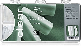 УЦЕНКА Типсы со специальным вырезом контактной зоны, 360 шт. - CND Clear Eclipse Tips * — фото N1