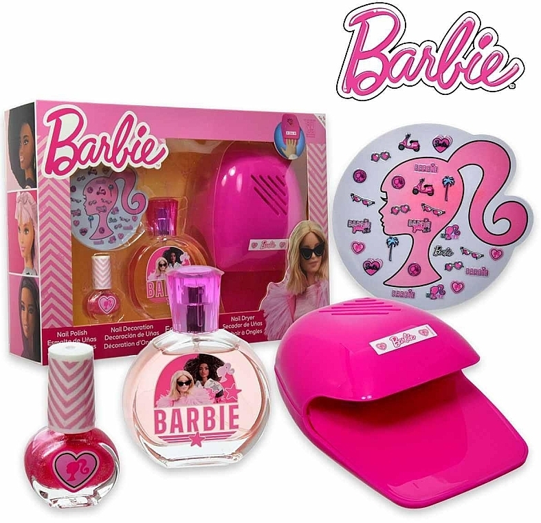 Air-Val International Barbie - Набор (edt/50ml + nail dryer + nail polish + stickers) — фото N1