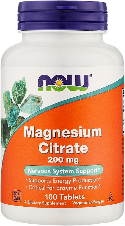 Минералы Цитрат Магния, 200 мг - Now Foods Magnesium Citrate