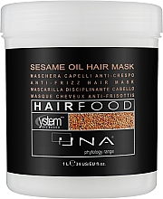 Духи, Парфюмерия, косметика Маска для разглаживания волос с маслом кунжута - Una Hair Food Sesam Oil Hair Treatment Anti-Frizz Mask