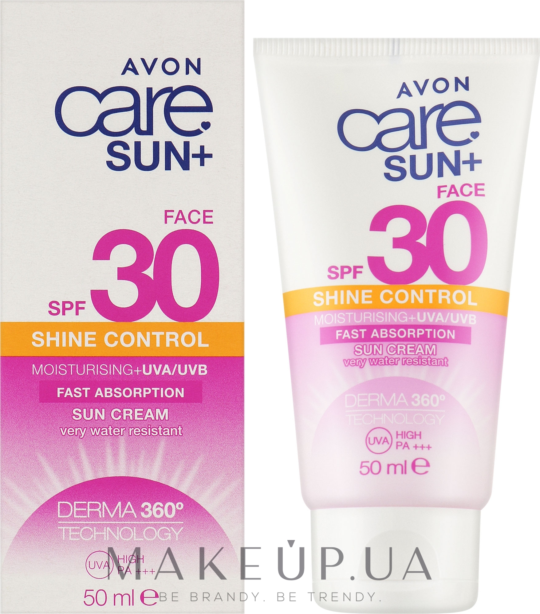 Солнцезащитный матирующий крем - Avon Care Sun+ Shine Control Sun Cream SPF 30 — фото 50ml