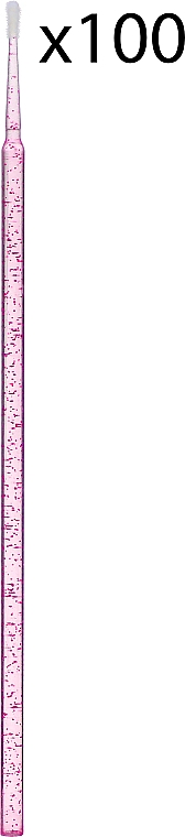 Микроаппликаторы для ресниц, фиолетовый блеск, 100 шт. - Lewer Krystal — фото N2