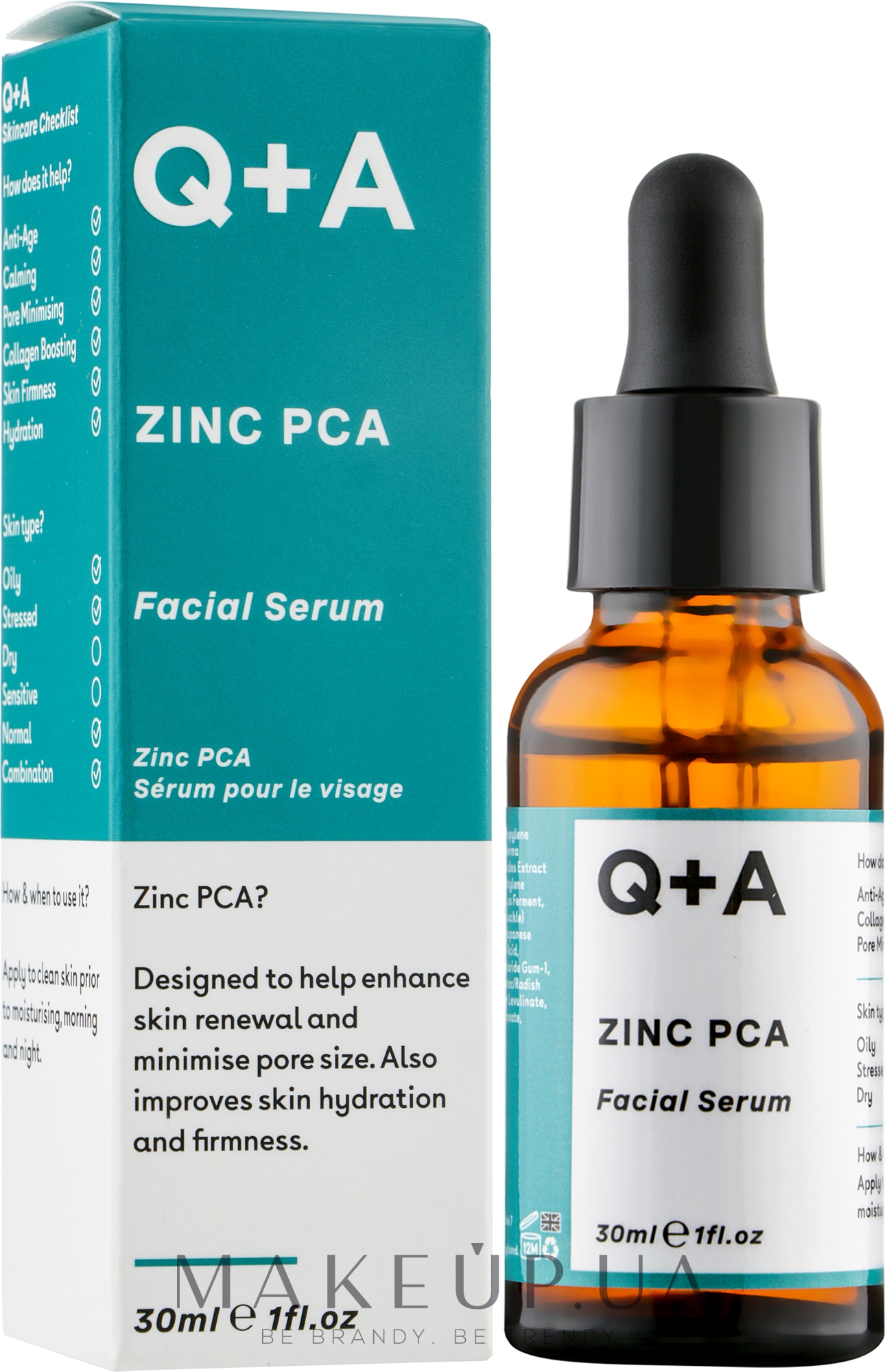 Сироватка для обличчя - Q+A Zinc PCA Facial Serum — фото 30ml