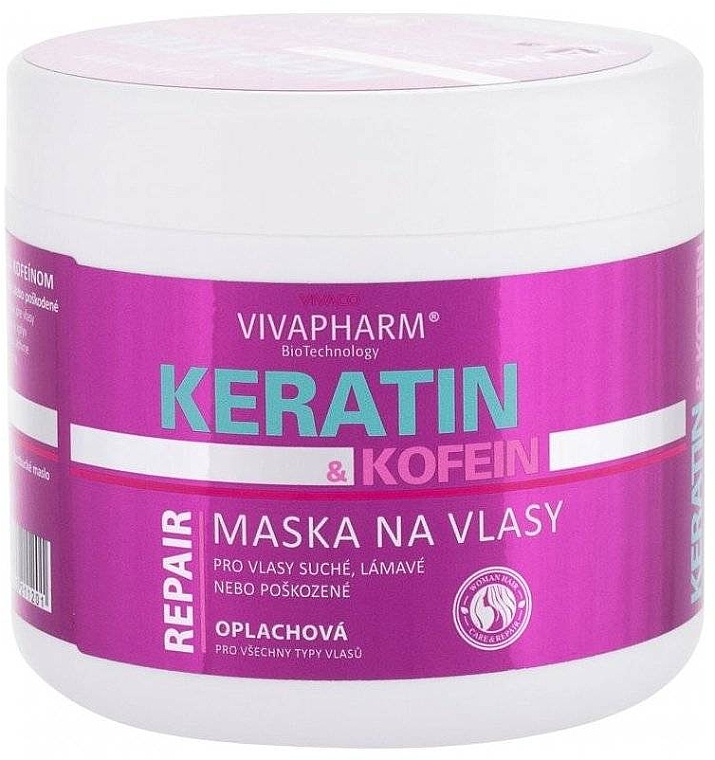 Кератиновая маска для волос - Vivaco VivaPharm Keratin & Caffeine Hair Mask — фото N1