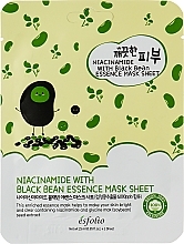 Парфумерія, косметика Тканинна маска для обличчя з ніацинамідом та чорною квасолею - Esfolio Pure Skin Niacinamide With Black Bean Essence Mask Sheet