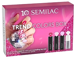 Парфумерія, косметика Набір - Semilac Color Trend Box (gel/polish/3x7ml + top/7ml)