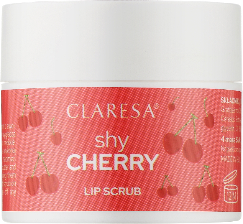 Скраб для губ "Соромлива вишня" - Claresa Lip Scrub Shy Cherry — фото N1