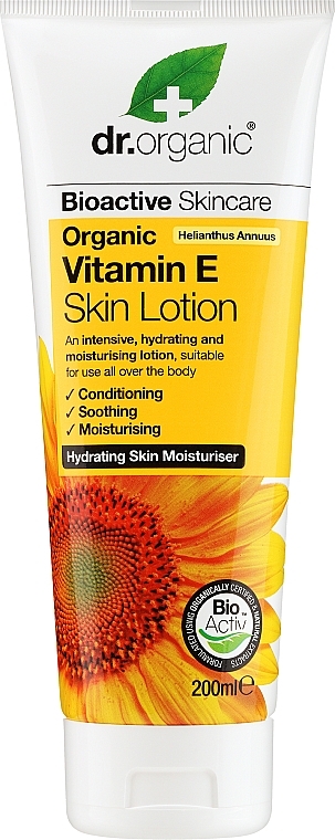 Лосьйон для тіла з вітаміном Е - Dr. Organic Bioactive Skincare Vitamin E Skin Lotion — фото N1