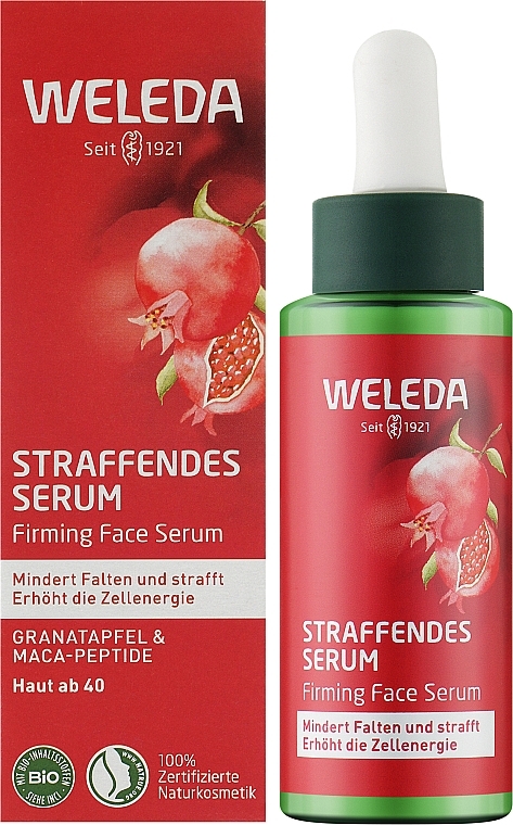 Сыворотка-лифтинг для лица "Гранат и пептиды Маки перуанской" - Weleda Pomegranate & Poppy Peptide Firming Serum — фото N2