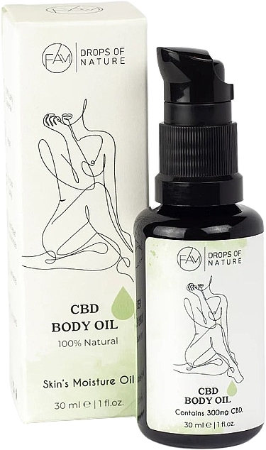 Масло для тела - Fam Drops Of Nature CBD Body Oil — фото N1