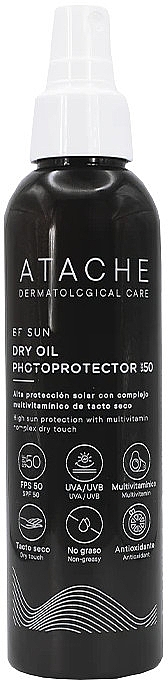 Сонцезахисна олія для тіла - Atache Be Sun Dry Oil Photoprotector Spf 50 — фото N1