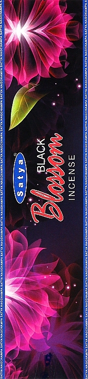 Пахощі преміум "Чорна квітка" - Satya Black Blossom Premium Incense Sticks — фото N1