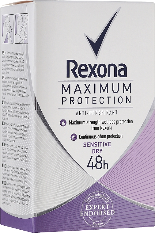 Дезодорант-стик - Rexona Maximum Protection Sensitive Dry — фото N4