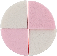 Духи, Парфюмерия, косметика Спонж CS053WR для макияжа 4в1 круг, белый + розовый - Cosmo Shop Sponge