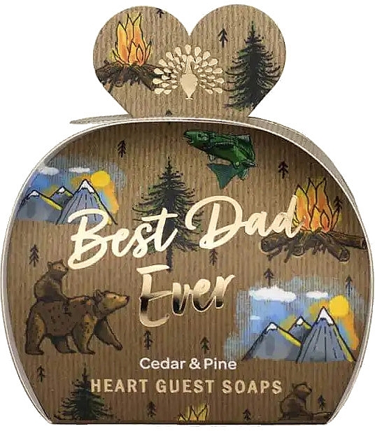 Набор - The English Soap Company Occasions Collection Best Dad Ever Heart Guest Soaps (soap/3x20g) — фото N1