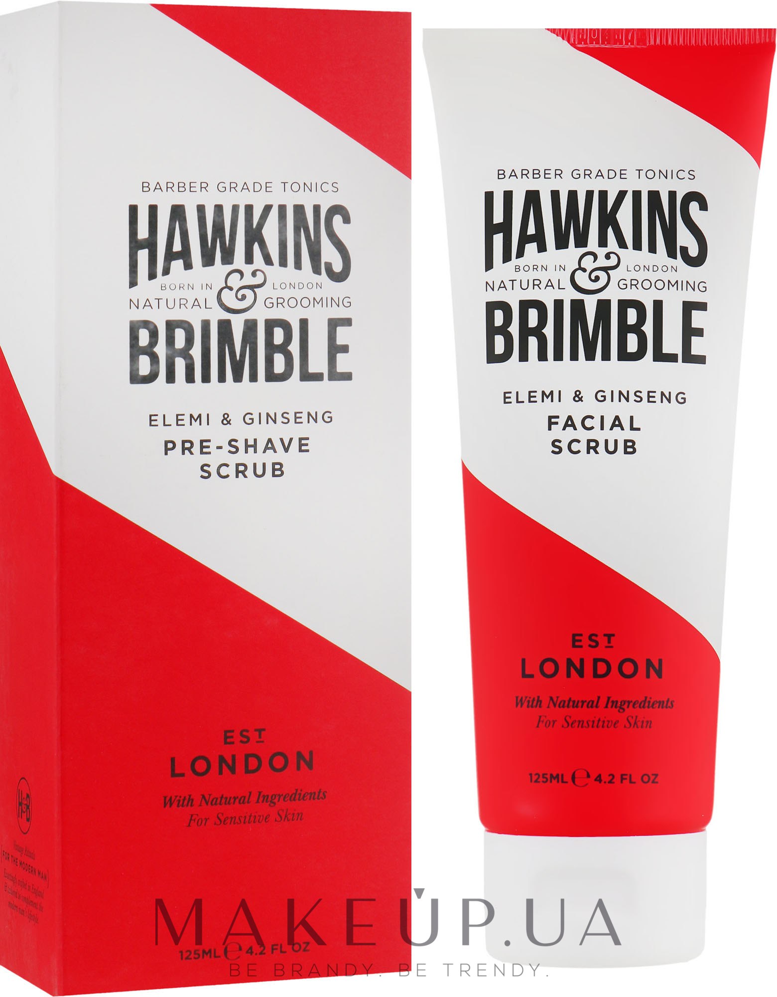 Скраб для лица - Hawkins & Brimble Elemi & Ginseng Pre Shave Scrub — фото 125ml