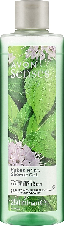 Гель для душу "М'ятна свіжість" - Avon Senses Water Mint Shower Gel — фото N1