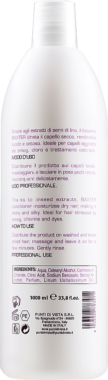 Бальзам-кондиціонер - Baxter Advanced Professional Hair Care Linseed Oil Conditioner — фото N2