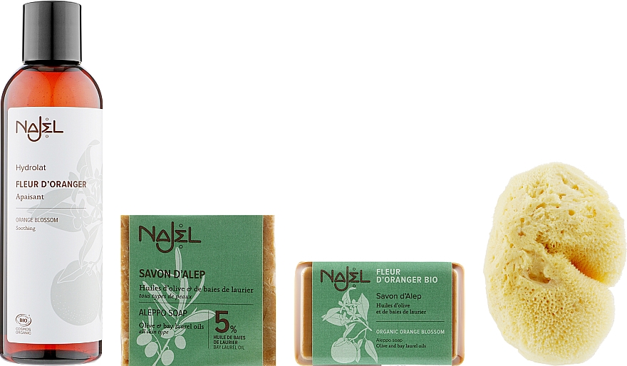 Набір - Najel (soap/100g + water/200ml + soap/190g + sh/sponge) — фото N2