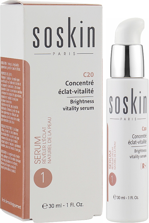 Гель для обличчя "Енергія й сяйво" з вітаміном С20 - Soskin C20 Brightness Vitality Serum — фото N2