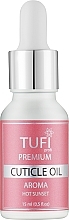 Парфумерія, косметика Олія для кутикули "Гарячий захід" - Tufi Profi Premium Aroma